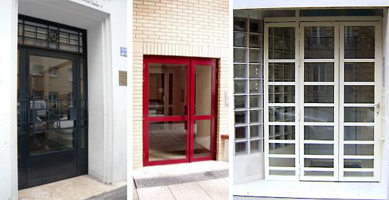 La pose à neuf en remplacement des portes intérieures et extérieures