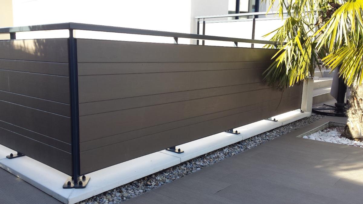 Garde corps acier et bois