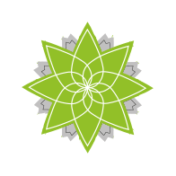 A logo for praxis für integrative kinesiologie with a green star