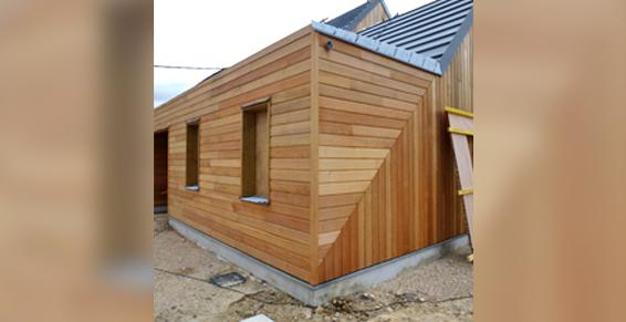 Menuiserie à Guerville - Bardage réalisé en charpente de bois