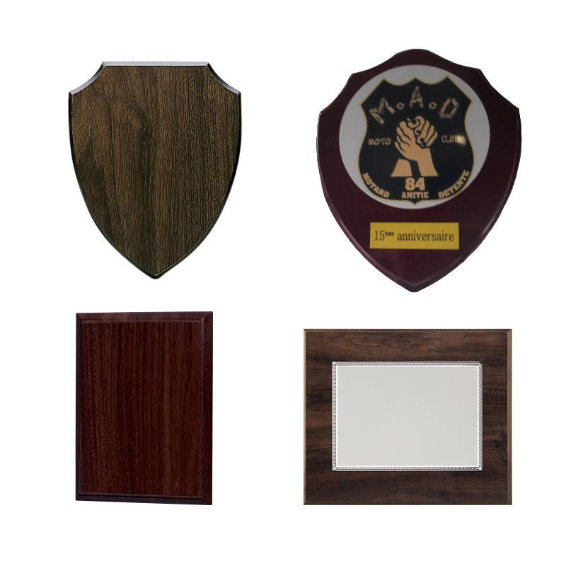 Plaque à Trophée En Bois Pour Chasse – Garnie De Cuir, Fabrication Ukrainienne