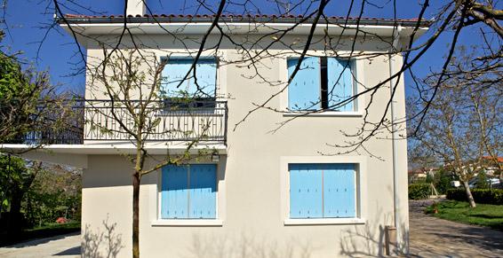 En enduit finition projeté