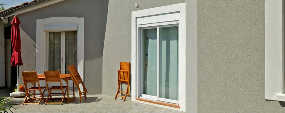 Ou en enduit finition gratté