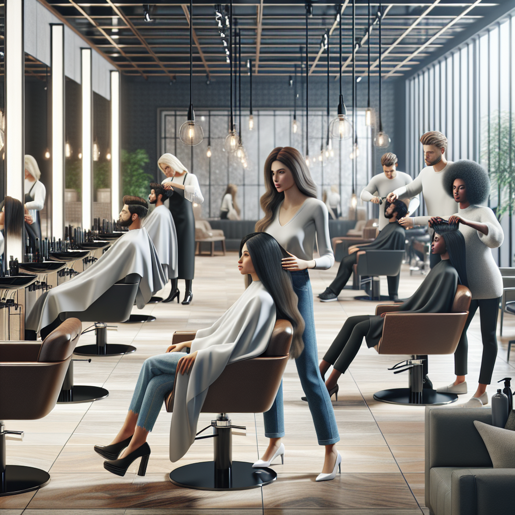 Realistic stock image of hair salon treatments