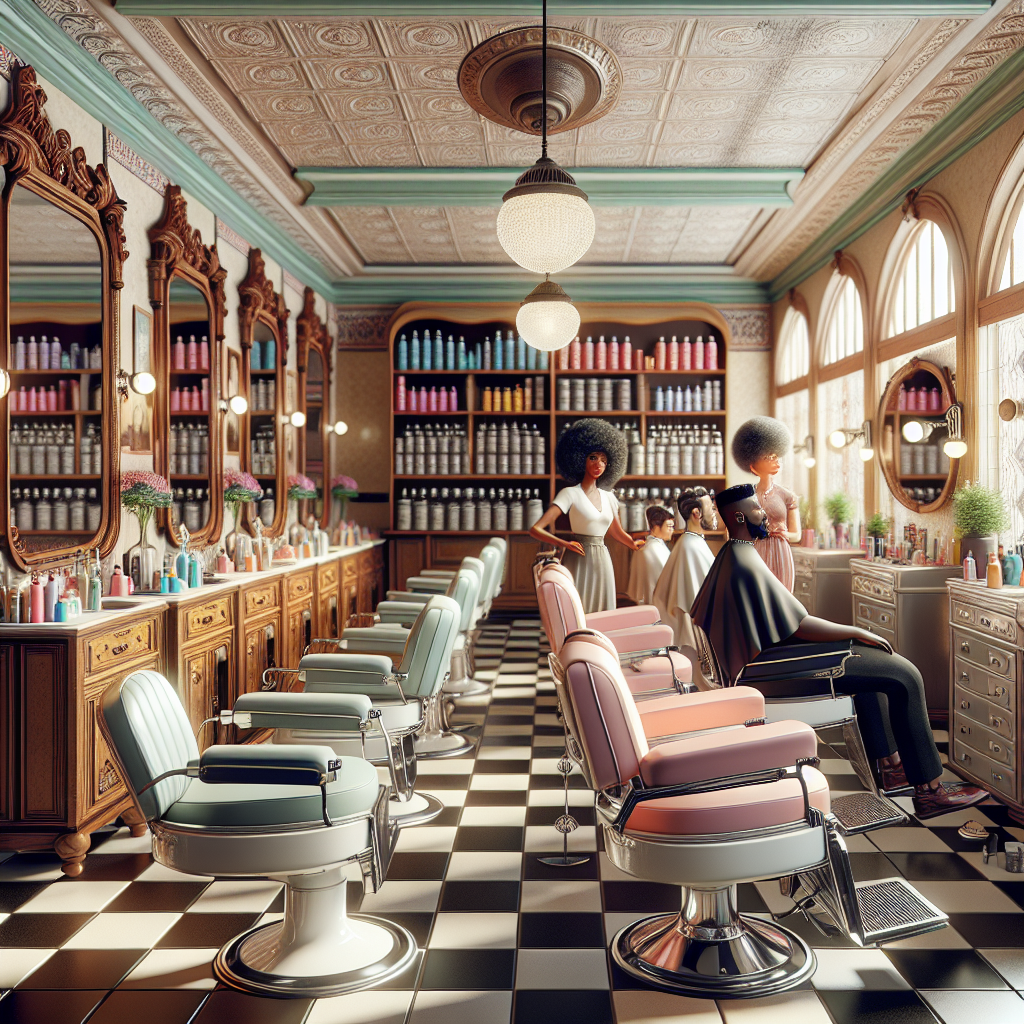 Realistic image of a classic hair salon.