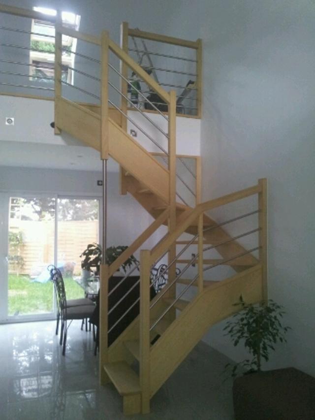 Escalier bois Mezzanine