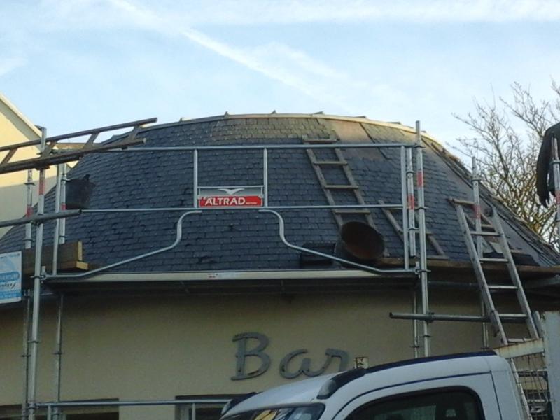 Tourelle en cours de travaux