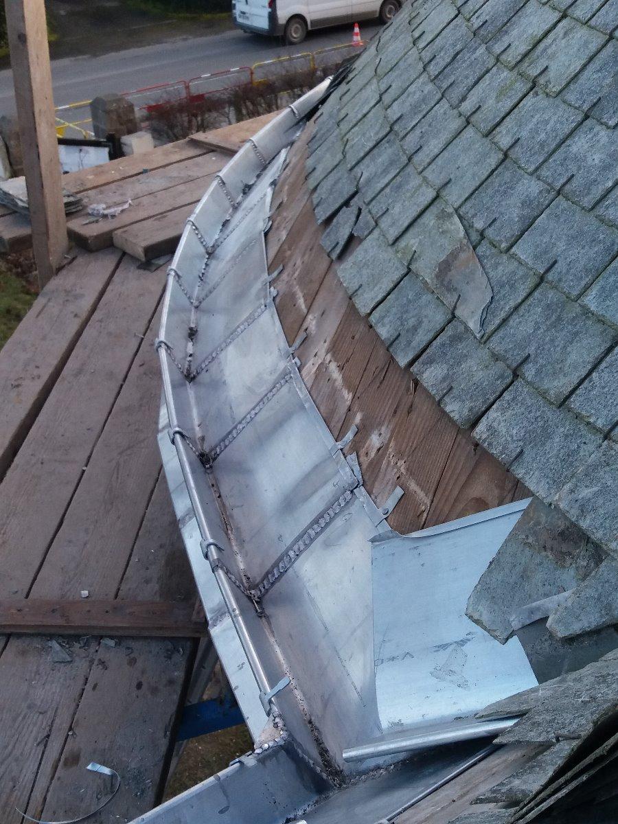 Gouttière nantaise sur tourelle