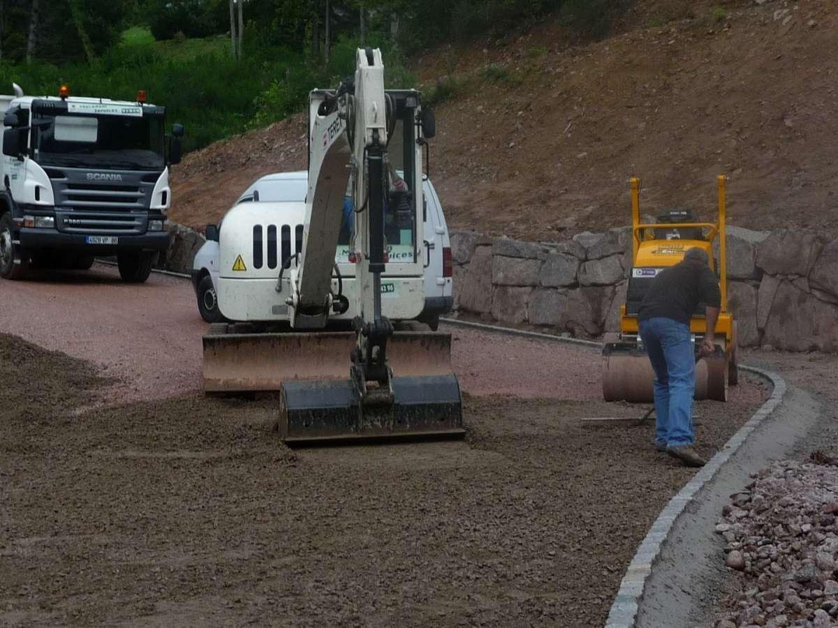 Préparation de forme  -  Macadam Vichard à Corcieux