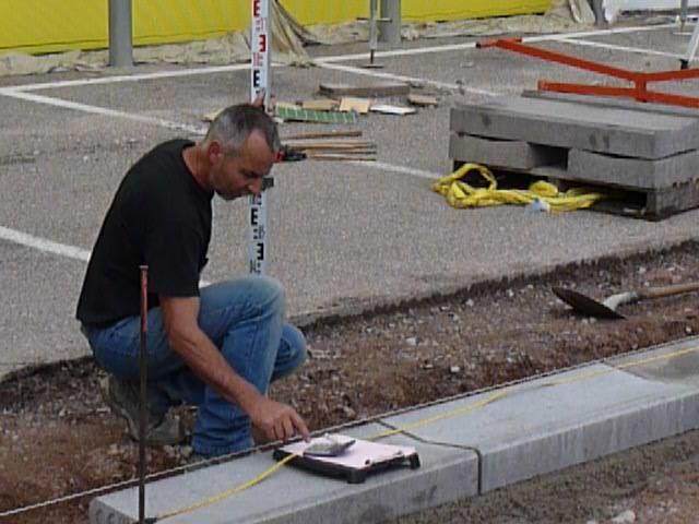 Pose de bordures caniveaux