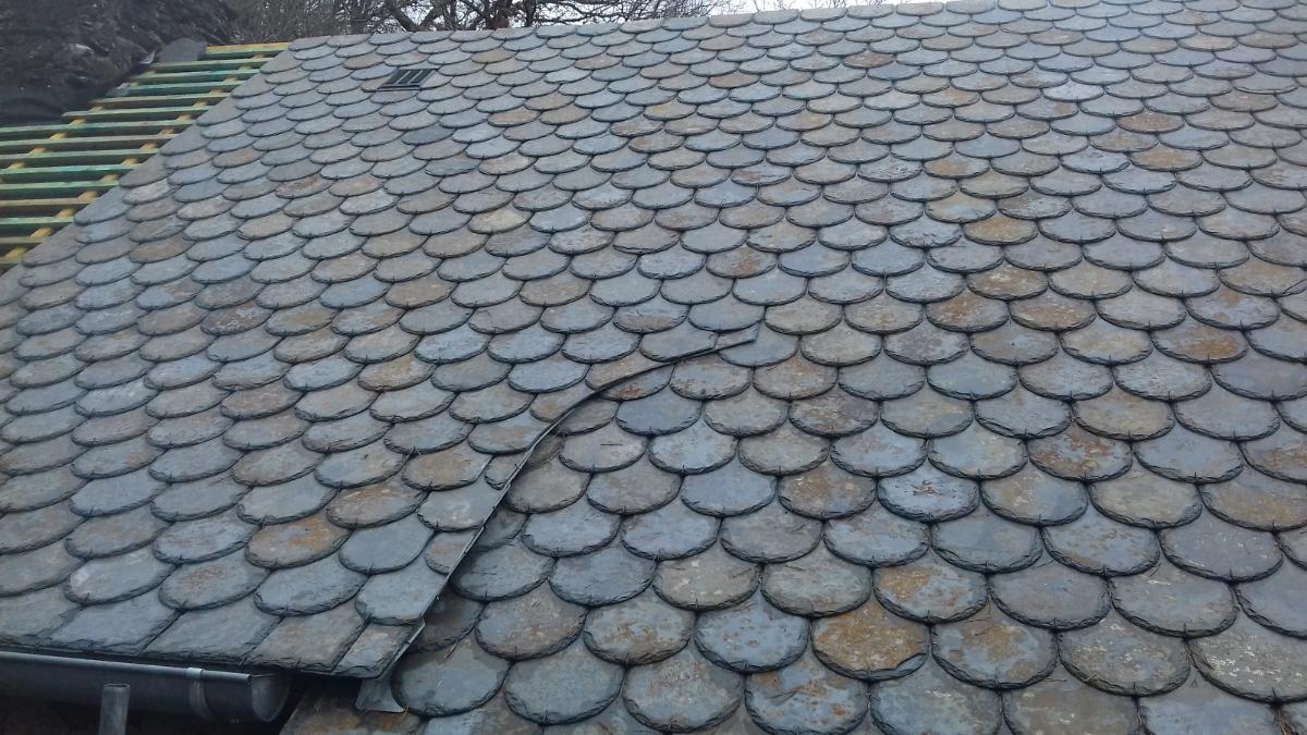 Tuiles plates en ardoise