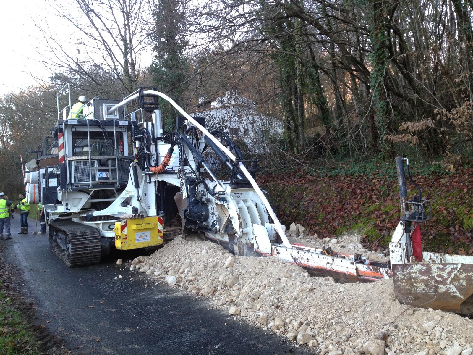 Chantier Dafigaine® avec machine Marais