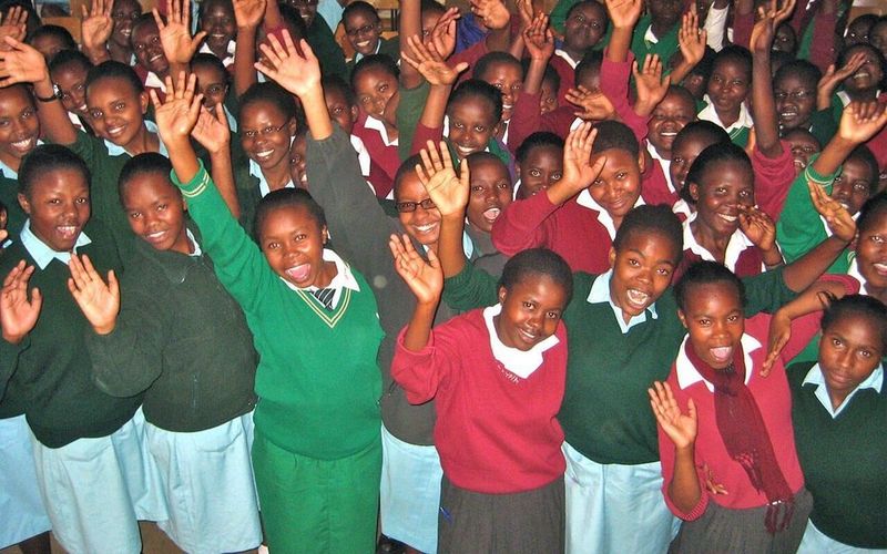 Girls supported by Precious Sisters