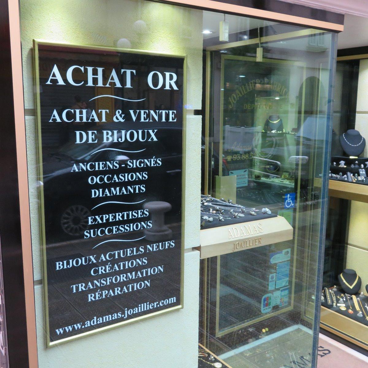 Adamas Bijoutier Joaillier à Nice : Achat d'pr