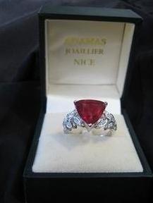 bague or diamant rubis Nice