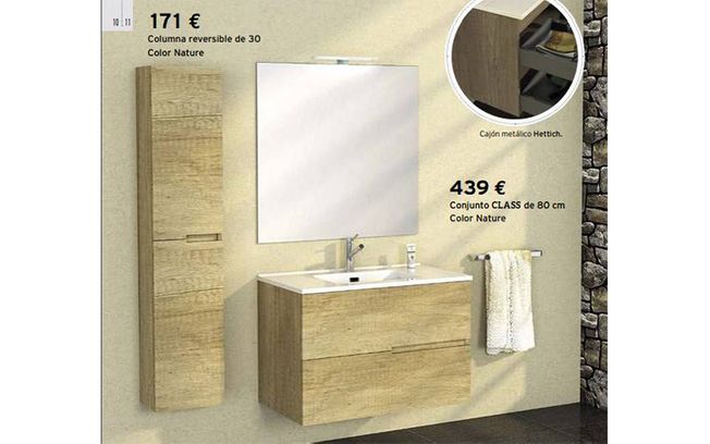 Saneamientos Begoña S.L. Conjunto CLASS de 80 cm Color Nature