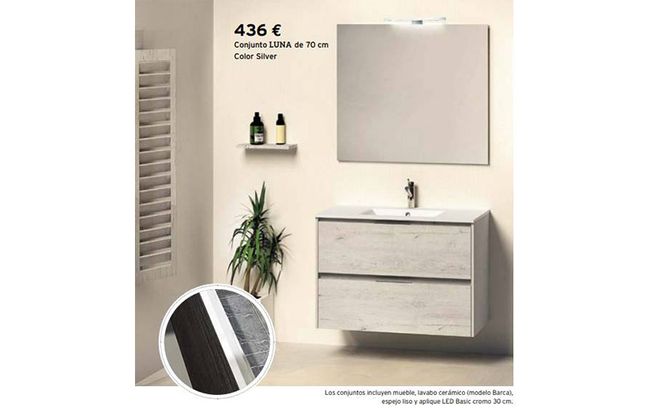 Saneamientos Begoña S.L. Conjunto LUNA de 70 cm Color Silver