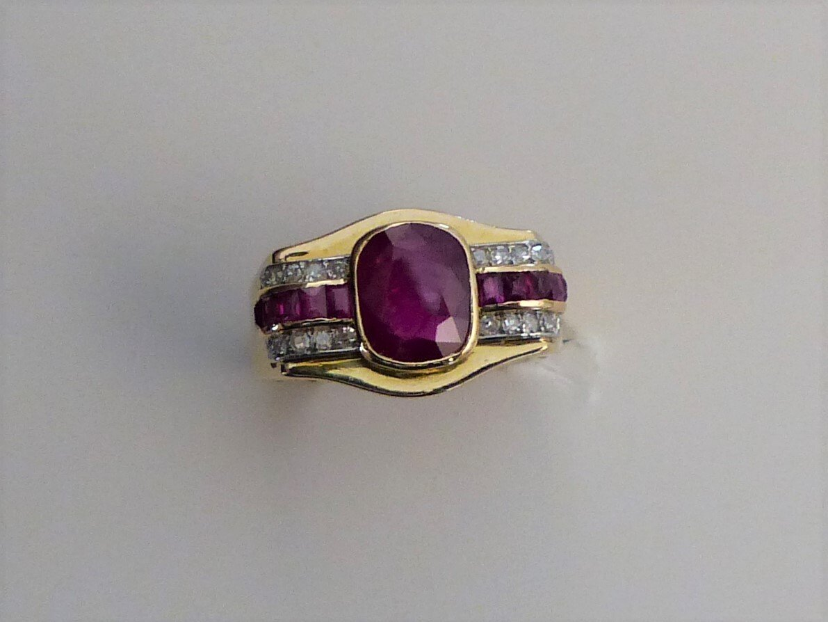 Bague tank, art déco, années 1940