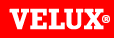 Ein roter Hintergrund mit dem Wort Velux in weißen Buchstaben