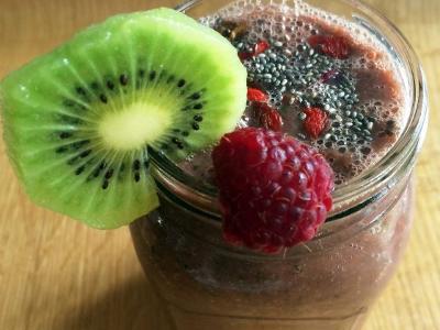 SMOOTHIE À LA FRAMBOISE ET À LA PASTÈQUE