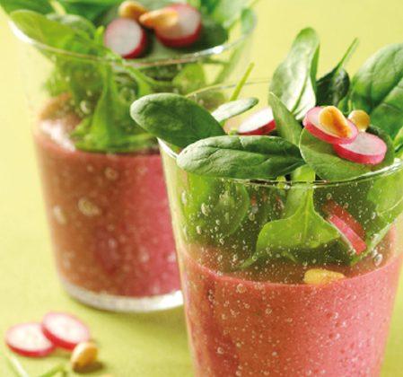 VERRINES FRAÎCHEUR À LA MOUSSE DE BETTERAVE