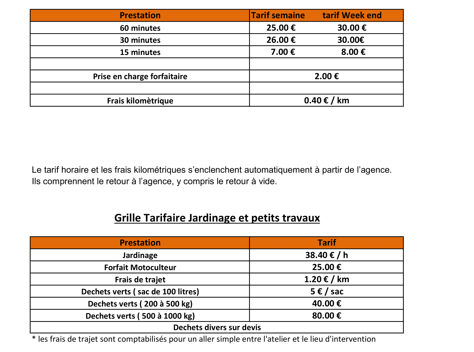 Exemple Grille Tarifaire Prestation De Service Les tarifs de nos agences de services à la personne - Maubeuge