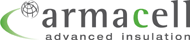 Armacell-Logo mit grünem Blattsymbol und dem Schriftzug „fortschrittliche Isolierung“