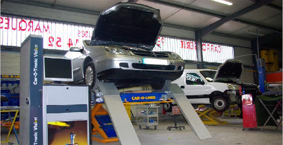 Redressage et passage des véhicules sur banc de mesure