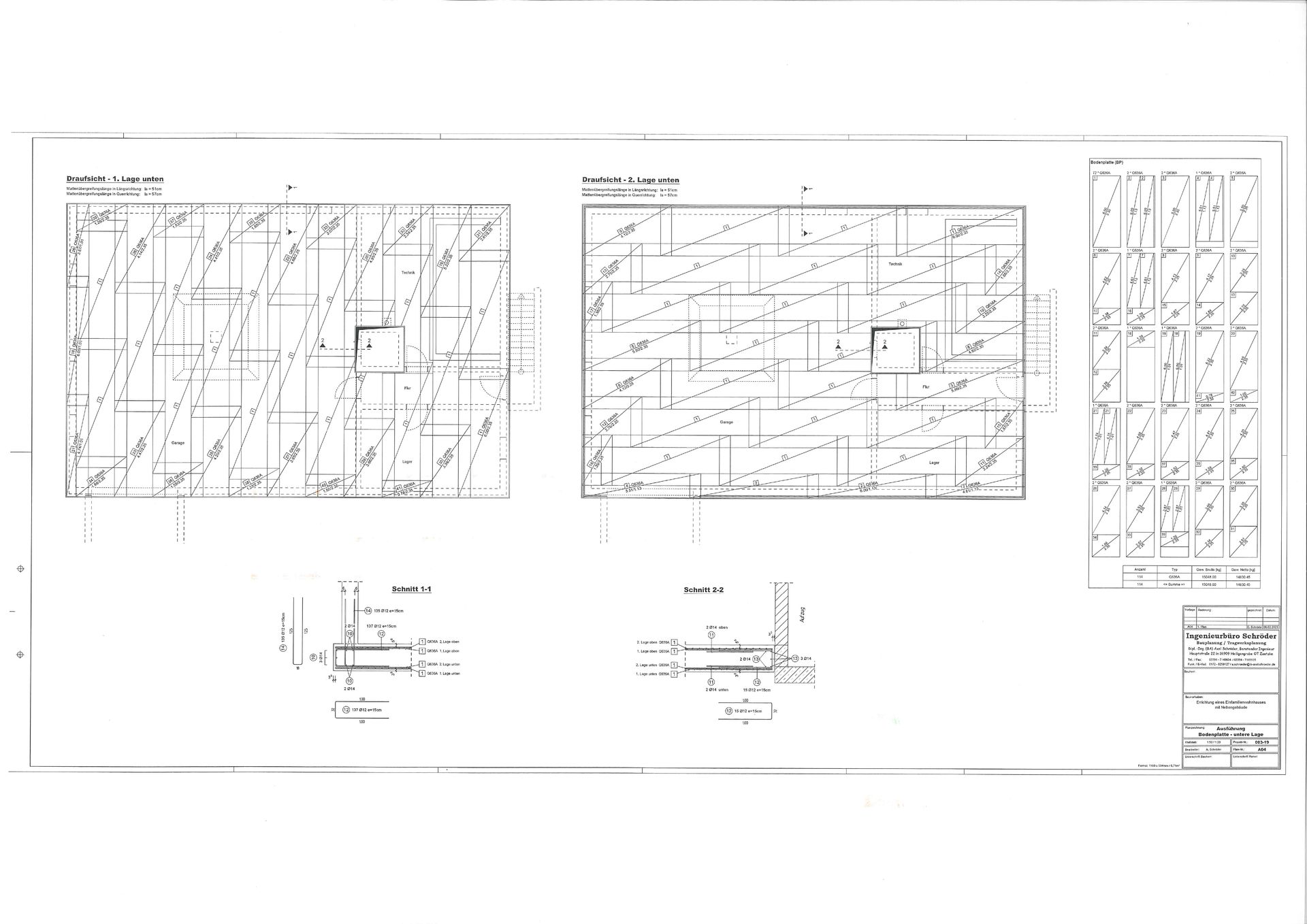 Bauplanung Zeichnung
