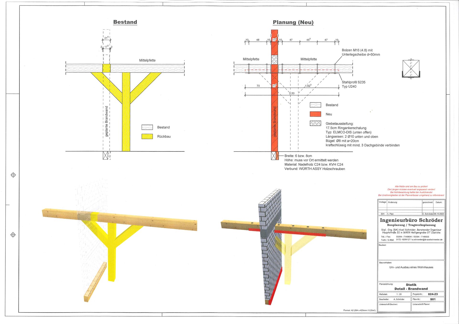 Bauplanung Zeichnung