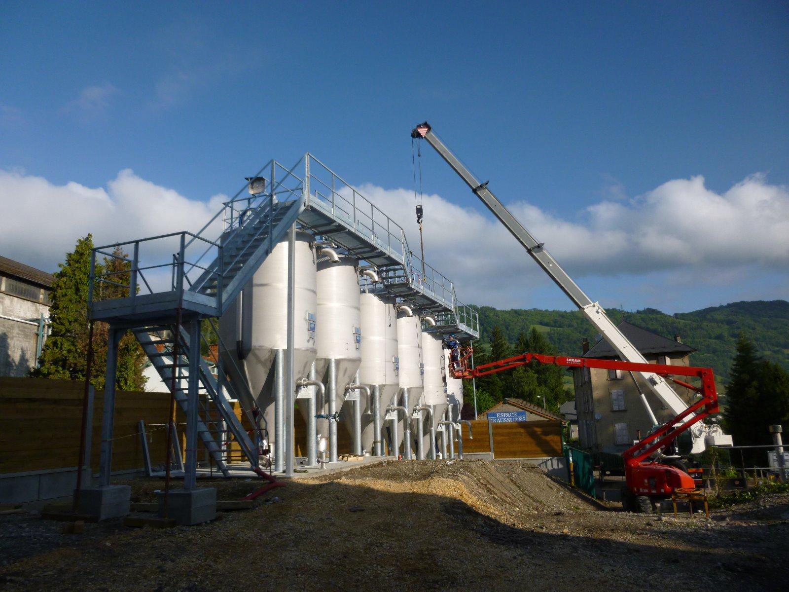 Montage passerelles sur silos