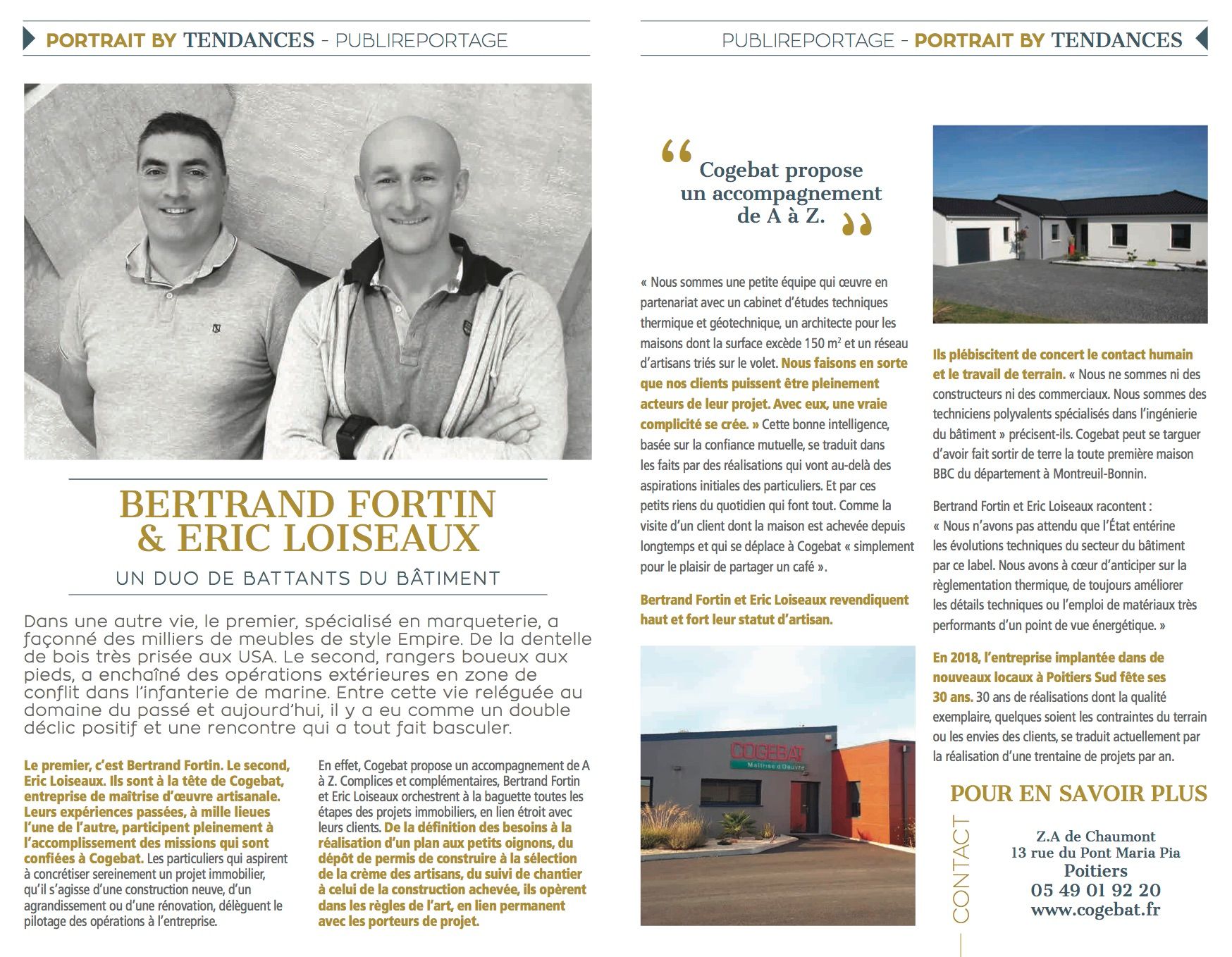 Article de presse sur COGEBAT