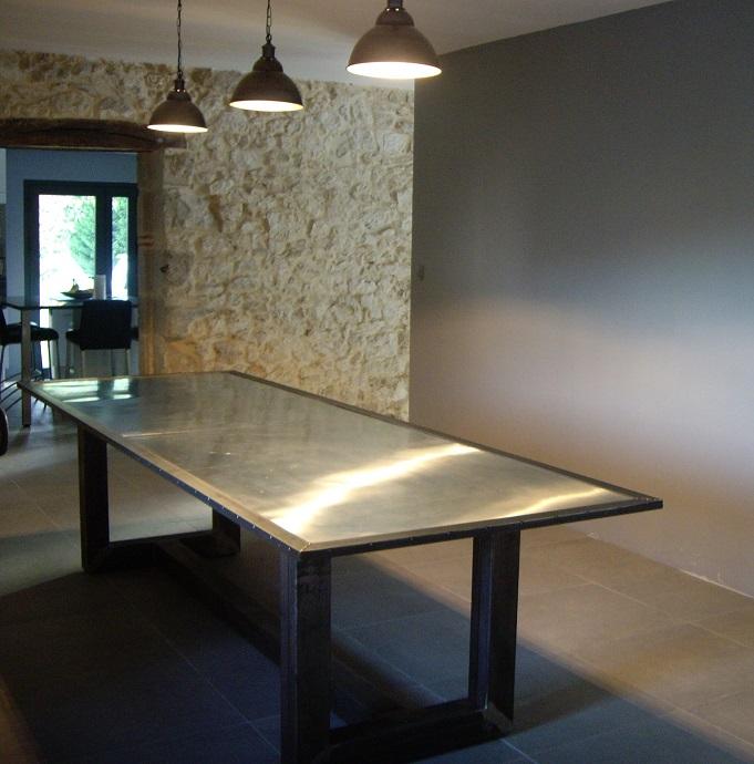 Table sur mesure style indus