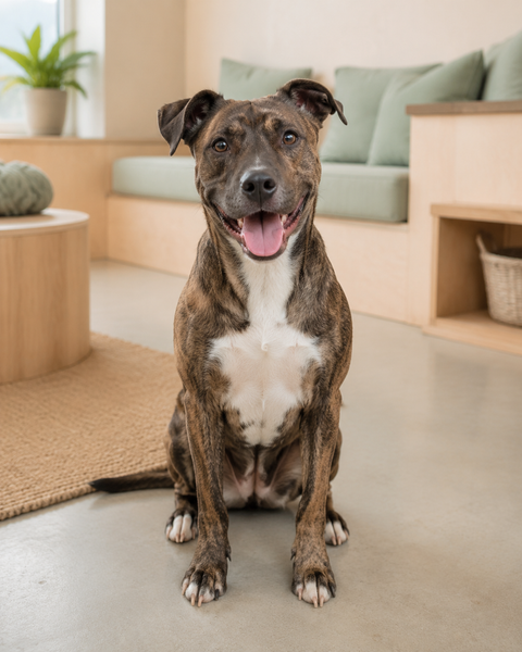Duke, a Brindle Pit Mix