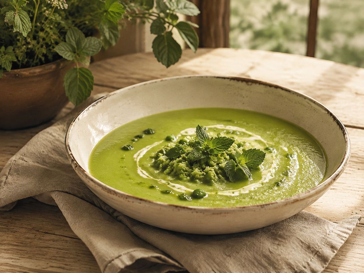 Pea Soup with Mint