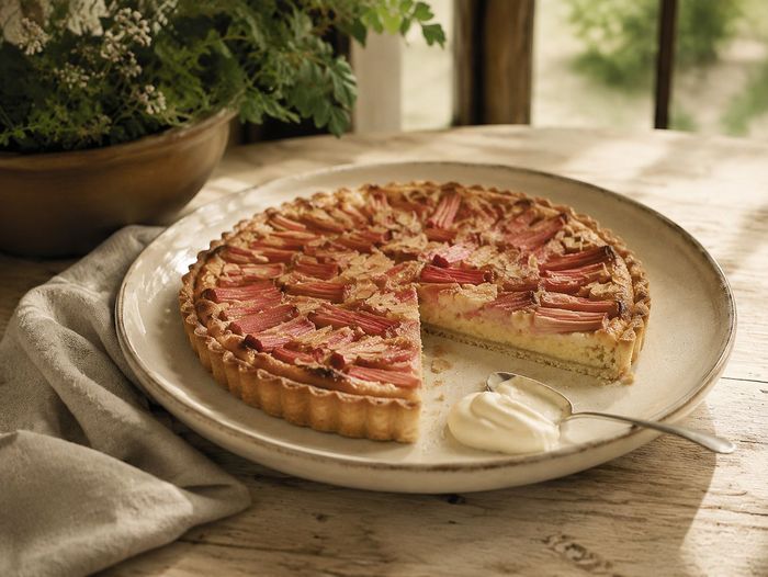 Rhubarb and Almond Tart