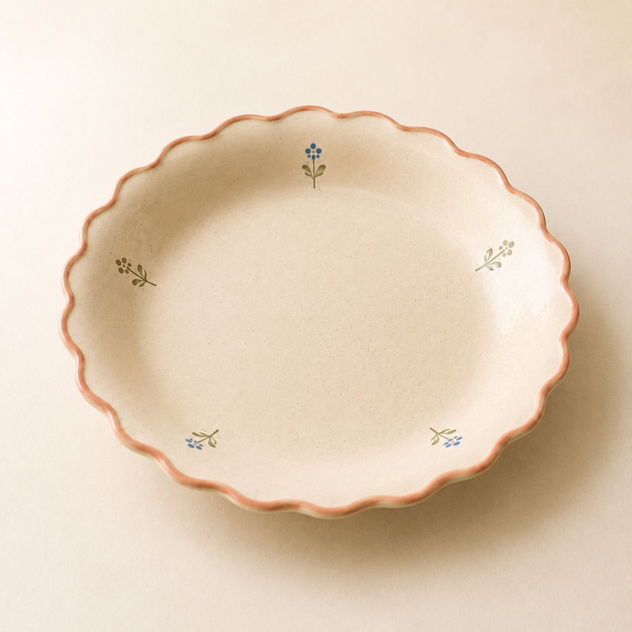 Forget-Me-Not Scallop Bowl — handmade bowls