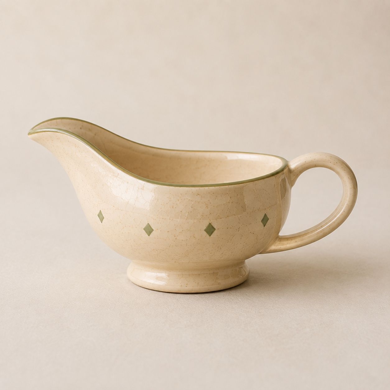 Diamond Gravy Boat — handmade serving pieces