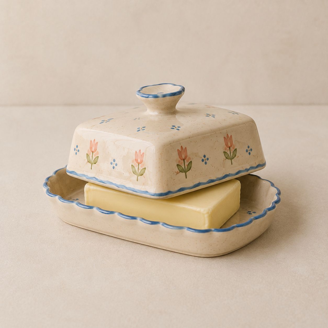 Scallop Butter Dish — handmade serving pieces