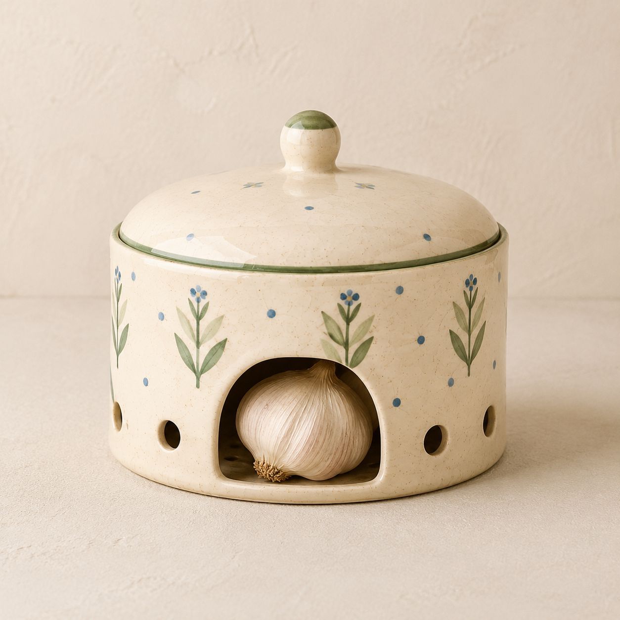 Garden Garlic Keeper — handmade lidded jars