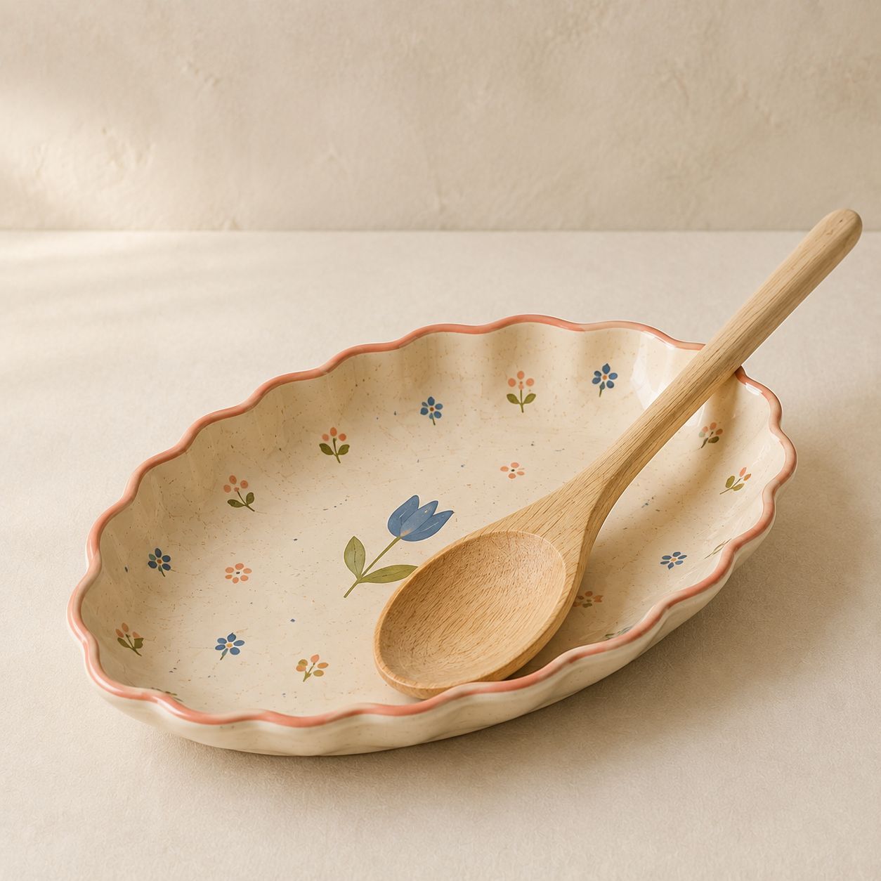 Tulip Oval Server — handmade serving pieces
