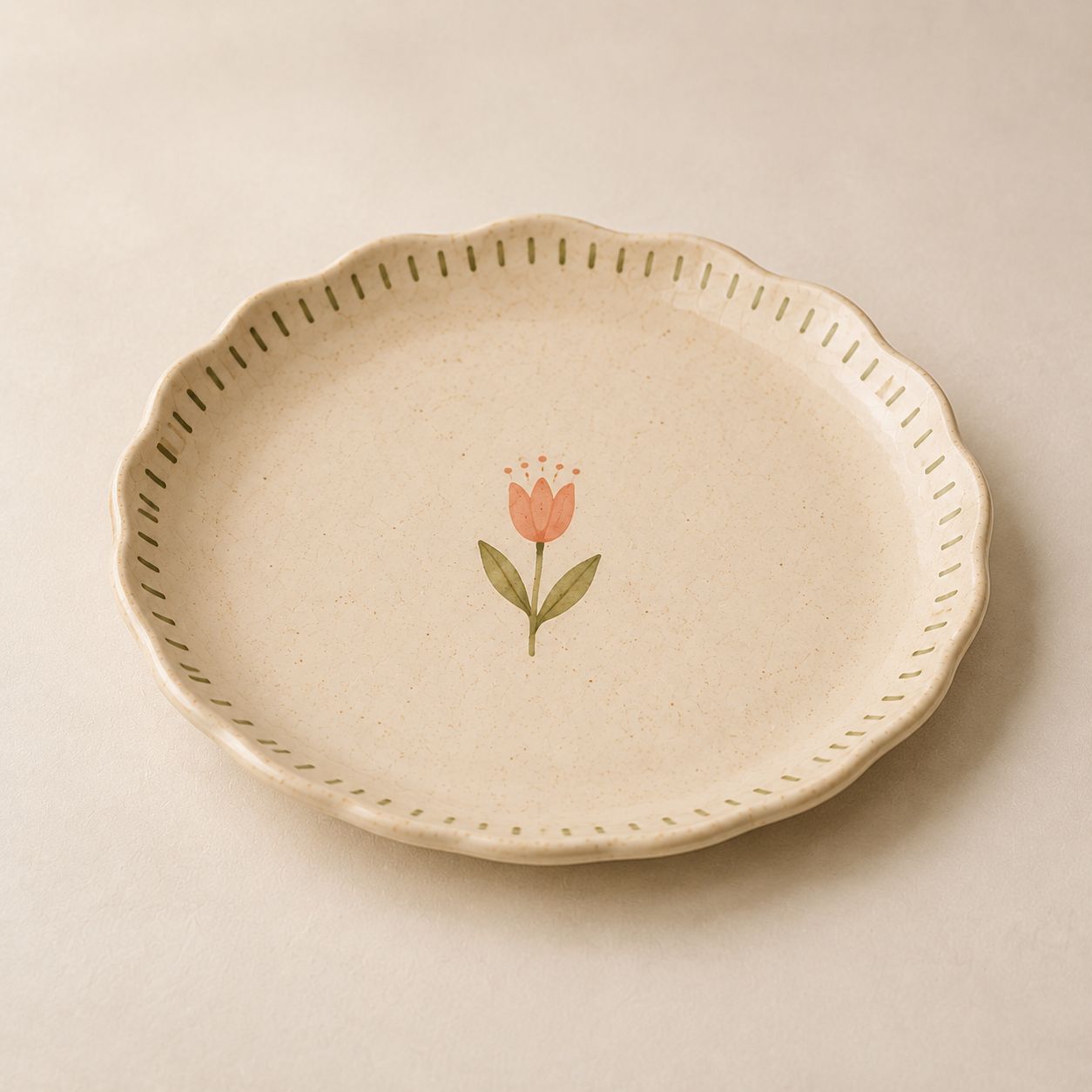 Tulip Dash Dinner Plate — handmade plates