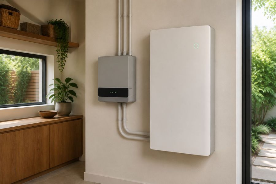 Home solar battery storage unit