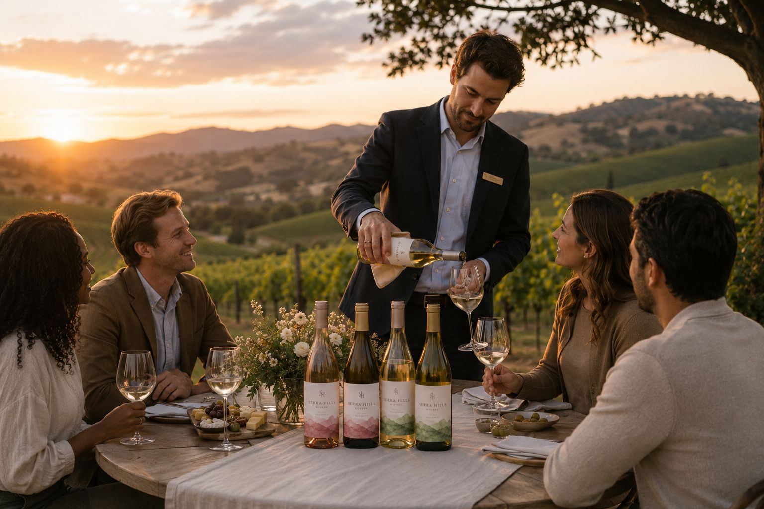 Estate tasting at Serra Hills Winery