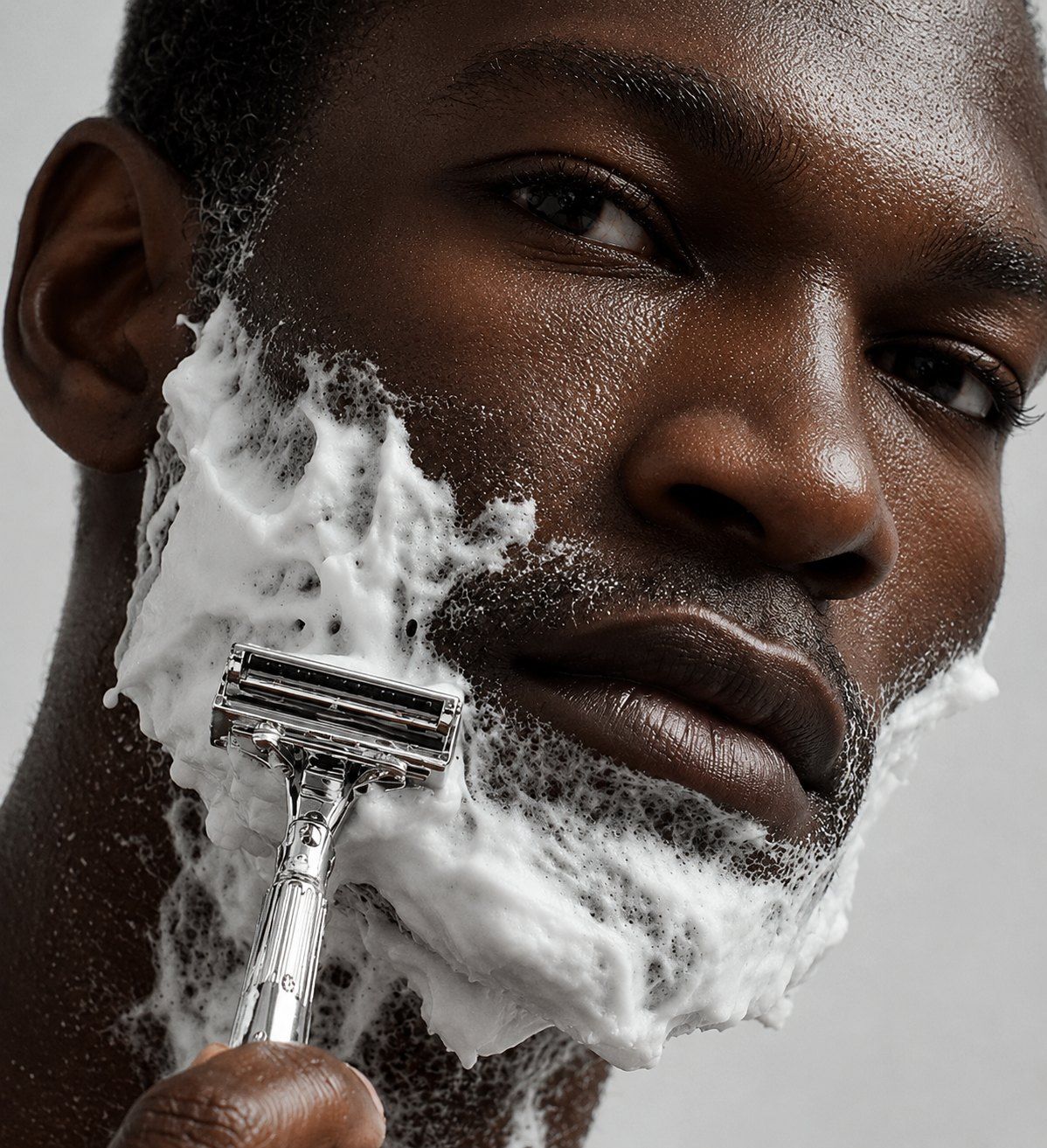 Close straight-razor shave